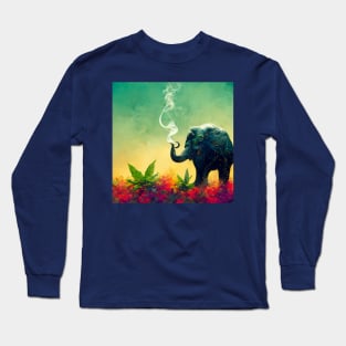Pachyderm Power - with added weed Long Sleeve T-Shirt